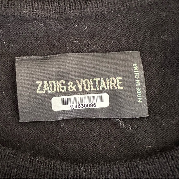 Zadig & Voltaire Kansas studded Rock and Roll lightning Merino Wool sweater - Picture 7 of 8